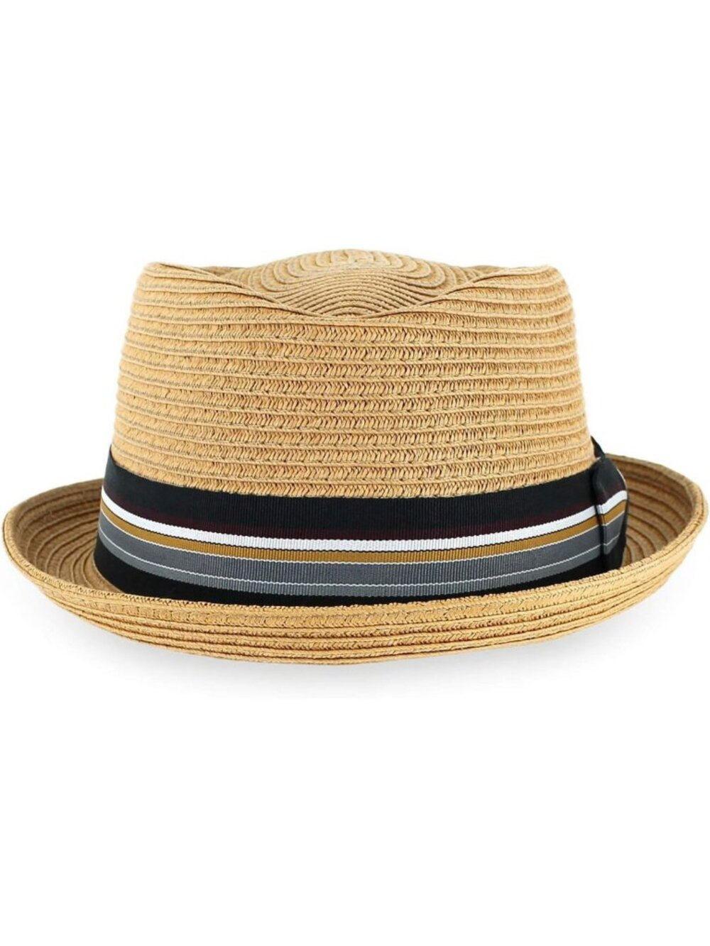 Stylish Summer Straw Pork Pie Fedora Hat for Men & Women - Blue, Tan, Black